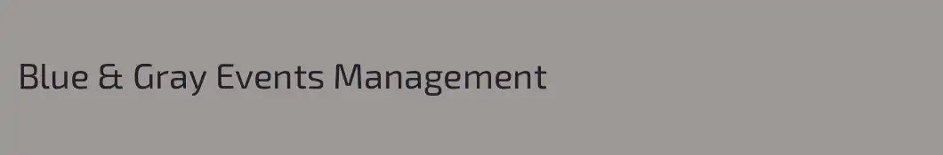 Blue & Gray Events Management